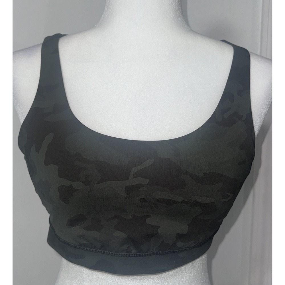 Lululemon Free To Be Size 8 Bra Yoga Fitness Training Athletic Soft Camouflage